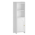 Hzuaneri Bathroom Cabinet, Bathroom Cabinet with Doors, Corner Cabinet with Adjustable Shelves, Organizer, Multipurpose Furniture, 20 x 25 x 80 cm, White BC39713X