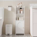 Hzuaneri Bathroom Cabinet, Bathroom Cabinet with Doors, Corner Cabinet with Adjustable Shelves, Organizer, Multipurpose Furniture, 20 x 25 x 80 cm, White BC39713X