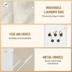 Hzuaneri Bathroom Cabinet with Laundry Basket, Slim Narrow Laundry Cabinet with Drawer and Removable Hamper, Storage Cabinet Unit for Bathroom, 40 x 40 x 100 cm, White, BC42003X