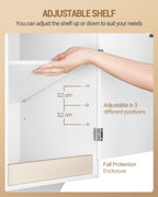 Hzuaneri Bathroom Cabinet with Laundry Basket, Laundry Cabinet with Drawer and Open Storage Space, Bathroom Cabinet with Laundry Hamper for Bathroom, Laundry Room, 40 x 40 x 174 cm, White BC43013X