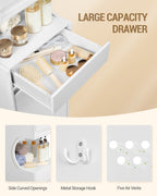 Hzuaneri Bathroom Cabinet with Laundry Basket, Laundry Cabinet with Drawer and Open Storage Space, Bathroom Cabinet with Laundry Hamper for Bathroom, Laundry Room, 40 x 40 x 174 cm, White BC43013X