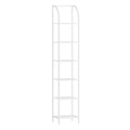 Hzuaneri Bookcase, 6-Tier Bookshelf, Narrow Bookcase Shelving Unit for Living Room, Office, Sturdy, Bedroom, 30 x 33.6 x 182.5 cm, Industrial, White, BC56013W