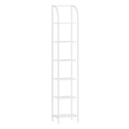 Hzuaneri Bookcase, 6-Tier Bookshelf, Narrow Bookcase Shelving Unit for Living Room, Office, Sturdy, Bedroom, 30 x 33.6 x 182.5 cm, Industrial, White, BC56013W
