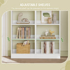 Hzuaneri  Bookcase, 6-Tier Bookcase, Cube Shelf, Modern Open Wooden Shelf, Storage Shelves and Display Shelves for Living Room, Home Office, Bedroom, White BC59603X