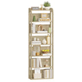 Hzuaneri  7-Tier Bookcase, Wooden Bookcase, Wooden Standing Shelf for Bedroom, Living Room and Study, 24 x 60 x 182 cm, Oak Colour BC70016X