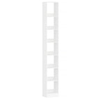 HEXCELEN 7-Tier Cube Bookcase, Modern Open Wooden Shelf for Living Room, Home Office & Bedroom, White