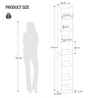 HEXCELEN 7-Tier Cube Bookcase, Modern Open Wooden Shelf for Living Room, Home Office & Bedroom, White