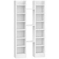 Hzuaneri CD Shelf, DVD Shelf, 14-Tier Open CD Stand, Manga Shelf, Bluray Shelf, Freestanding Shelf, Stand or Display Case, for Living Room, Study, 17 x 20 x 213 cm, White CR21403X