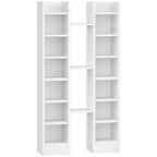 Hzuaneri CD Shelf, DVD Shelf, 14-Tier Open CD Stand, Manga Shelf, Bluray Shelf, Freestanding Shelf, Stand or Display Case, for Living Room, Study, 17 x 20 x 213 cm, White CR21403X