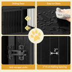 Hzuaneri  Dog Cage Furniture, 81 cm Dog Box for Home, Sliding Doors, 2 Doors, Modern Wooden Indoor Dog Box for Small/Medium Dogs, Dog Cage for Home, 81 x 55 x 67.5 cm, Black DFC83604B