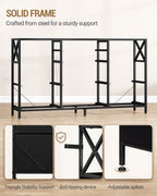 Hzuaneri Chest of Drawers 140 cm, 2 USB & 2 AC Ports, Chest of Drawers with 8 Fabric Drawers, Versatile Storage Furniture for Living Room and Bedroom, 30 x 140 x 86 cm, Black DU03804B