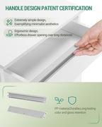 Hzuaneri rolling container, mobile filing cabinet, drawer cabinet with 5 drawers, storage cabinet for office and home office, white 40 x 40 x 70 cm FC55503X