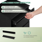 Hzuaneri Rolling Container, Mobile Filing Cabinet, Drawer Cabinet with 5 Drawers, Storage Cabinet for Office and Home Office, Black, 40 x 40 x 70 cm, FC55504X