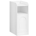 Hzuaneri Bedside Table, with Reversible Door, Open Compartment, Space-Saving, Side Table, for Bedroom and Living Room, 35 x 24 x 60 cm, White NS00303X
