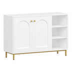 HEXCELEN  ‌Modern 2-Door Cabinet with Open Shelf, for Bathroom & Kitchen