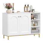 HEXCELEN  ‌Modern 2-Door Cabinet with Open Shelf, for Bathroom & Kitchen