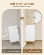 HEXCELEN  ‌Modern 2-Door Cabinet with Open Shelf, for Bathroom & Kitchen