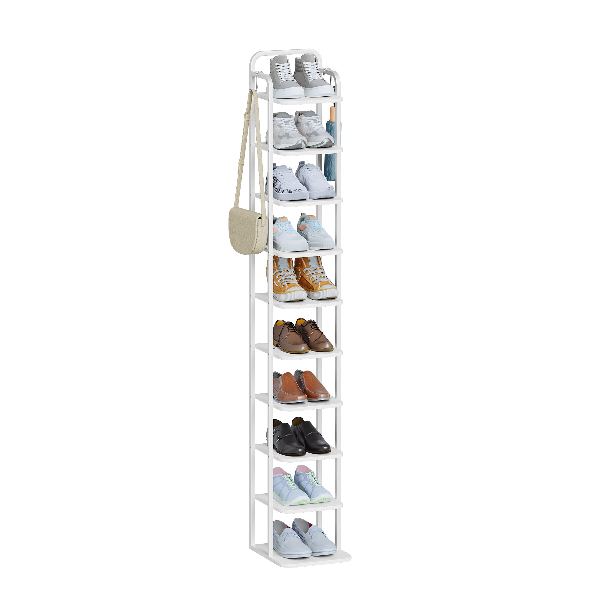 HEXCELEN  Adjustable Shoe Rack - Space-Saving Shoe Tower for Small Spaces