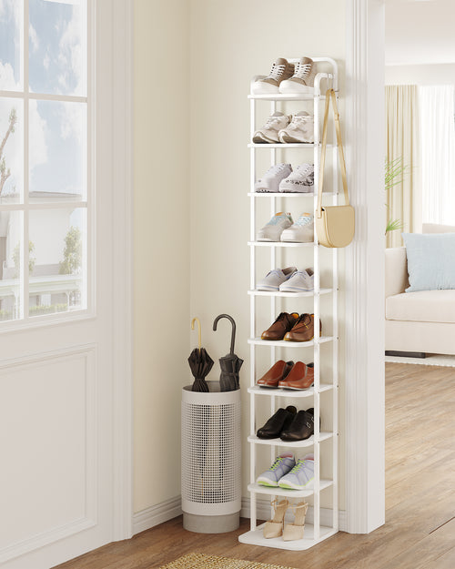 HEXCELEN  Adjustable Shoe Rack - Space-Saving Shoe Tower for Small Spaces