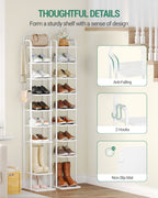 HEXCELEN  Adjustable Shoe Rack - Space-Saving Shoe Tower for Small Spaces