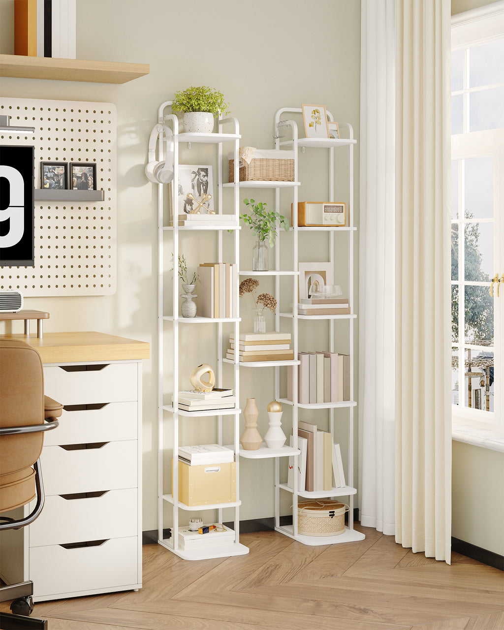 HEXCELEN  Adjustable Shoe Rack - Space-Saving Shoe Tower for Small Spaces