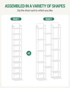 HEXCELEN  Adjustable Shoe Rack - Space-Saving Shoe Tower for Small Spaces