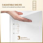 Hzuaneri Shoe Cabinet, Freestanding Shoe Cabinet with 27-30 Pairs, Adjustable Shelves, Shoe Cabinet for Entrance, Living Room, Bedroom, 10 Levels (62.5 W cm), White SR52603X