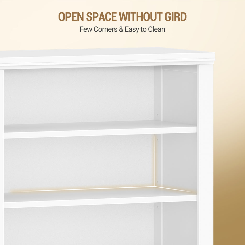 Hzuaneri Shoe Cabinet, Freestanding Shoe Cabinet with 27-30 Pairs, Adjustable Shelves, Shoe Cabinet for Entrance, Living Room, Bedroom, 10 Levels (62.5 W cm), White SR52603X