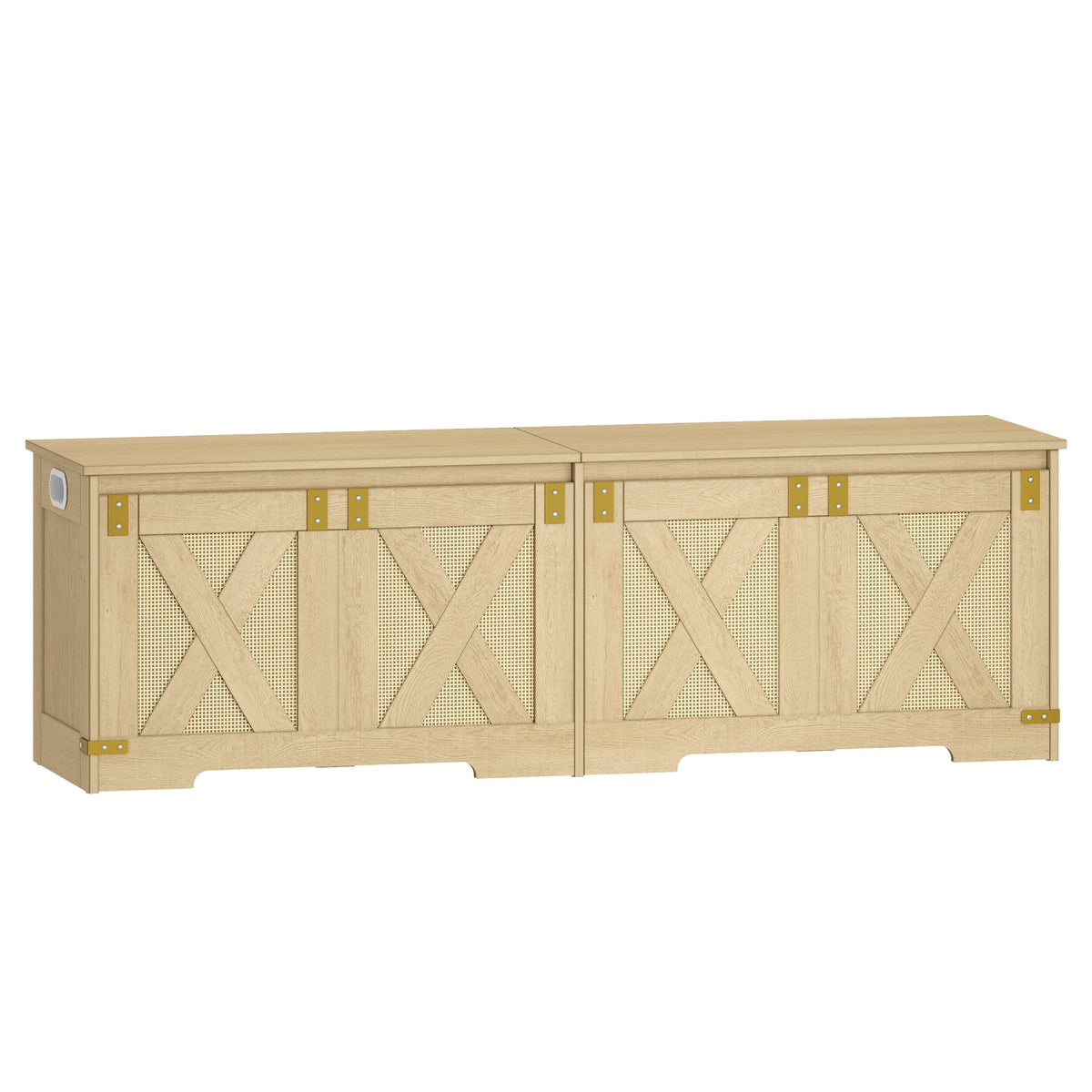 Hzuaneri 59" Extra Large Storage Chest, Storage Bench with Lift Top, 2 Safety Hinges, Shoe BenchToy Chest with Wooden Seat for Entryway, Bedroom, Living Room