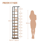 HEXCELEN Shoe Rack, 10-Tier Shoe Rack, Narrow Vertical Shoe Rack, Adjustable Shelf, for Entryway, Living Room