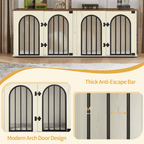 Hzuaneri Dog Crate Furniture for 2 Dogs, 63" Large Dog Kennel with Divider and Cushion for Medium Large Dogs, Double Dog Crate Furniture TV Stand, White Brown