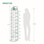 HEXCELEN  Adjustable Shoe Rack - Space-Saving Shoe Tower for Small Spaces